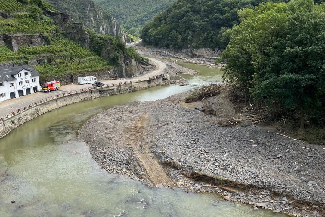 Schlimme Verwüstungen, seit dem 14. Juli durch die Überflutung.